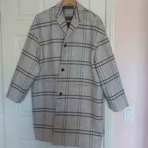 NWT Everlane Cocoon Coat in Gray Plaid